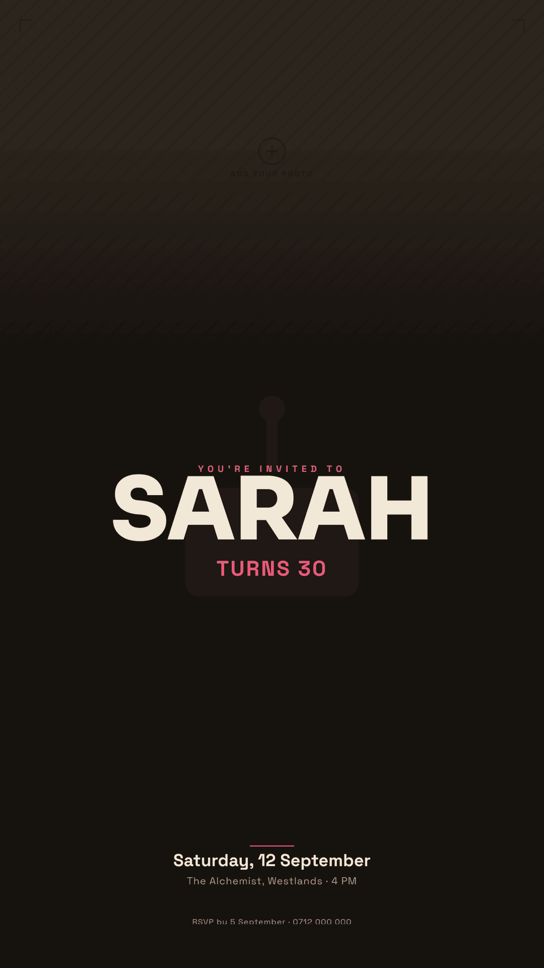 birthday invitation, portrait