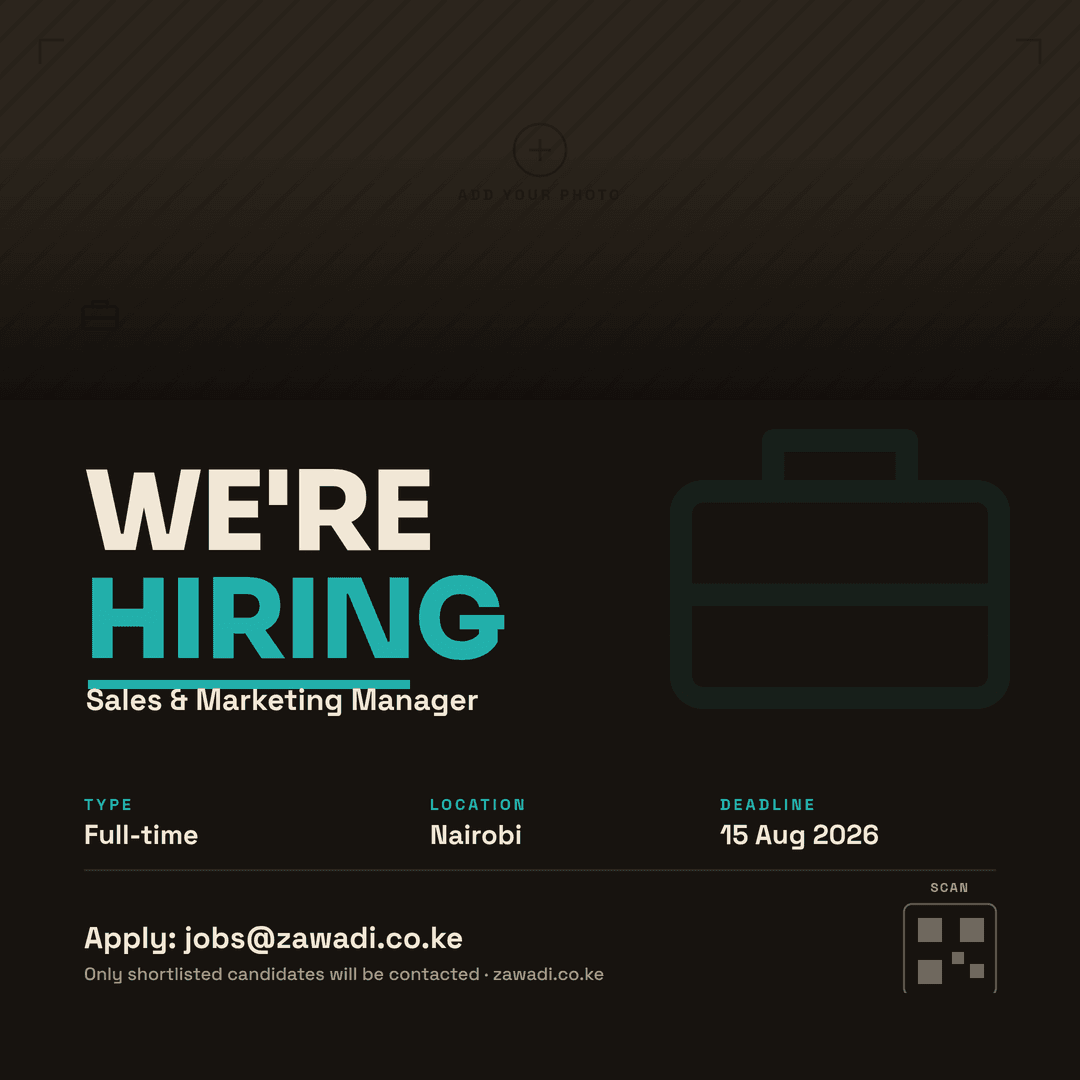 Corporate we're hiring flyer, square