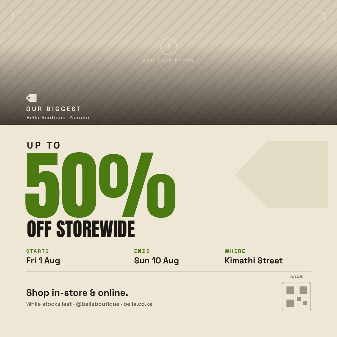 Corporate sale flyer, square